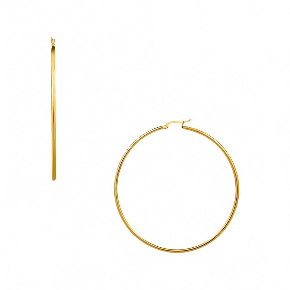 NEW ELLIE VAIL women's laurette medium hoop earring in gold